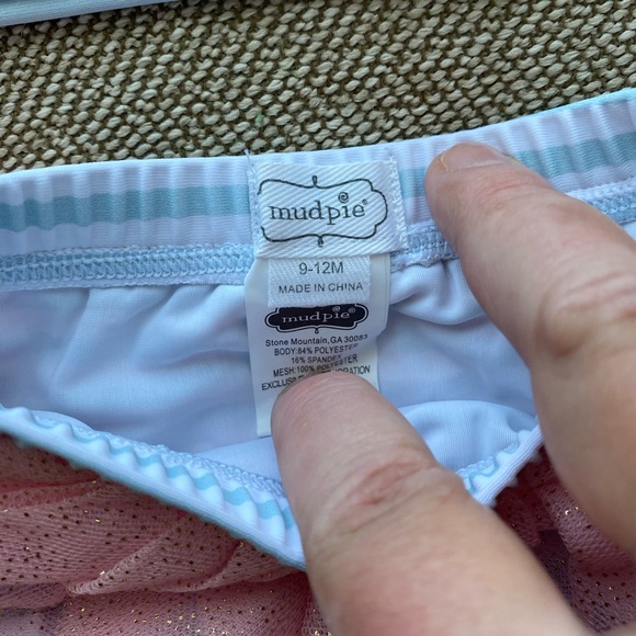 Infant Swim Rashguard Set by Mud Pie. Mermaid W/Tutu Bottom Design. NWT. 9-12M. - Picture 7 of 8
